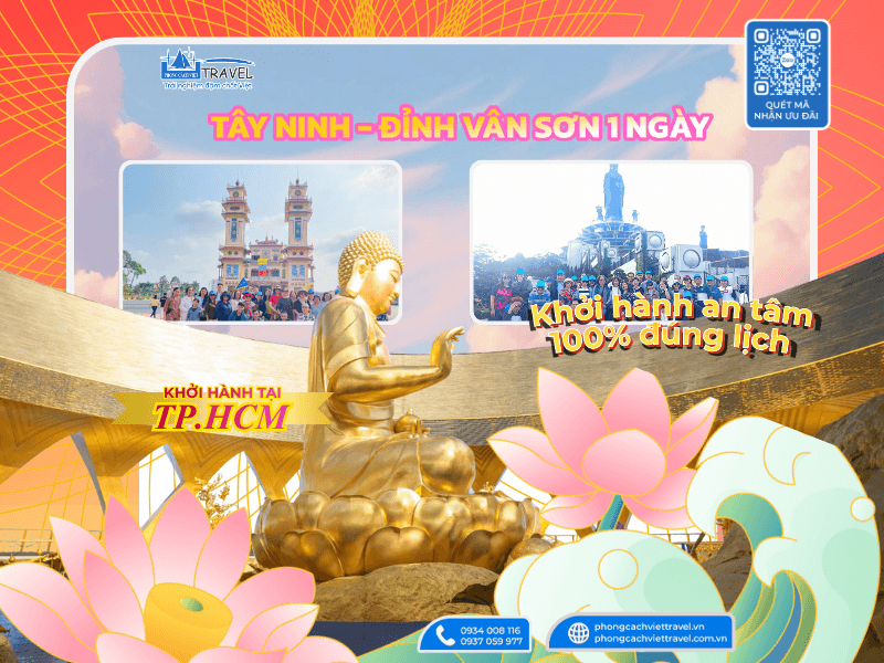 TOUR TÂY NINH 1 NGÀY: CHINH PHỤC NÚI BÀ ĐEN – THƯỞNG THỨC BUFFET NĂM CHÂU
